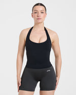 Essential Halterneck Tank Top - Noir