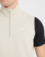 Precision 1/4 Zip Vest - Sand