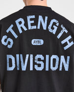 Strength Division Oversized T Shirt - Noir/Bleu