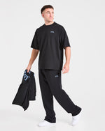 Strength Division Oversized T Shirt - Noir/Bleu