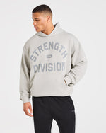 Strength Division Oversized Hoodie - Iced Gris