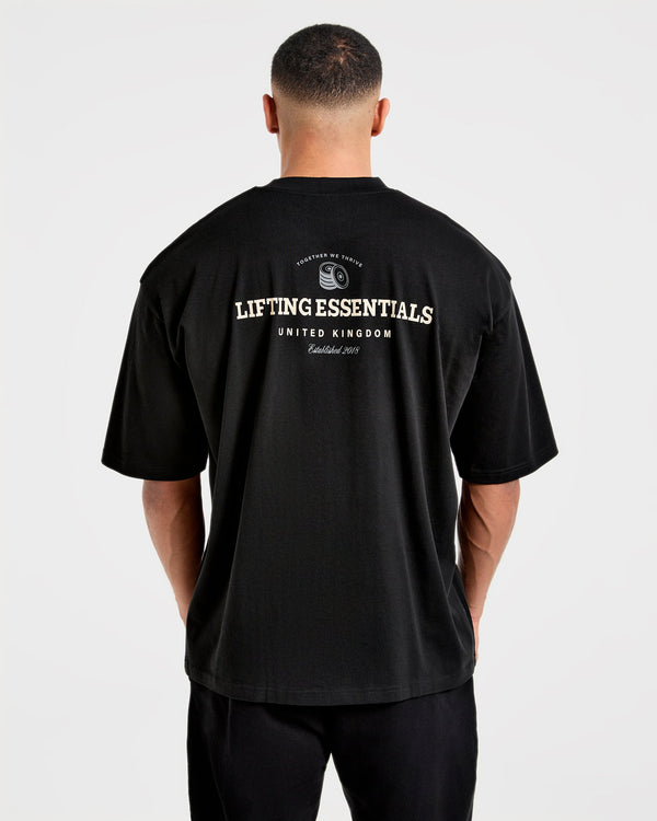 Apex Lifting Essentials Oversized T Shirt - Noir/Crème