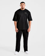 Apex Lifting Essentials Oversized T Shirt - Noir/Crème