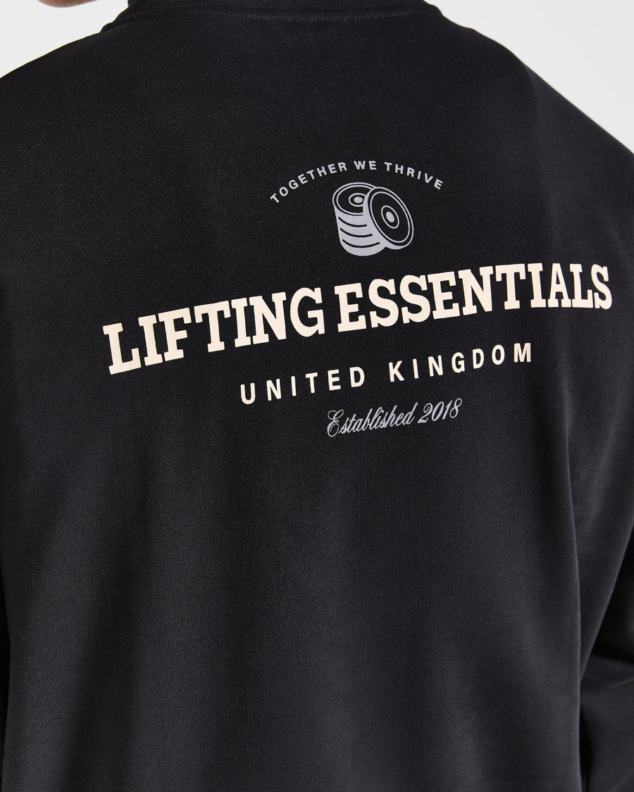 Apex Lifting Essentials 1/4 Zip Pullover - Noir/Crème