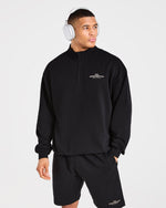 Apex Lifting Essentials 1/4 Zip Pullover - Noir/Crème
