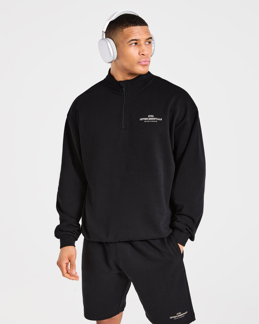 Apex Lifting Essentials 1/4 Zip Pullover - Noir/Crème