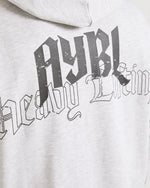 Heavy Lifting Gothic Oversized Hoodie - Gris Marl