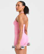 Enhance Seamless Halterneck Top - Sugar Rose