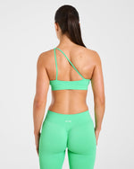 Enhance Seamless One Shoulder Sports Bra - Mint Vert