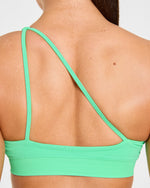 Enhance Seamless One Shoulder Sports Bra - Mint Vert