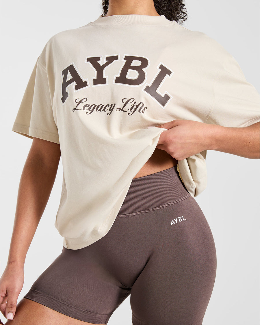 Legacy Lifts Oversized T Shirt - Beige