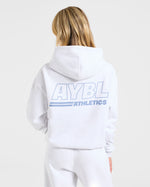 Athletics Track Oversized Hoodie - Heather Gris/Slate Bleu