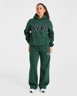 Varsity 2.0 Oversized Hoodie - Deep Forest