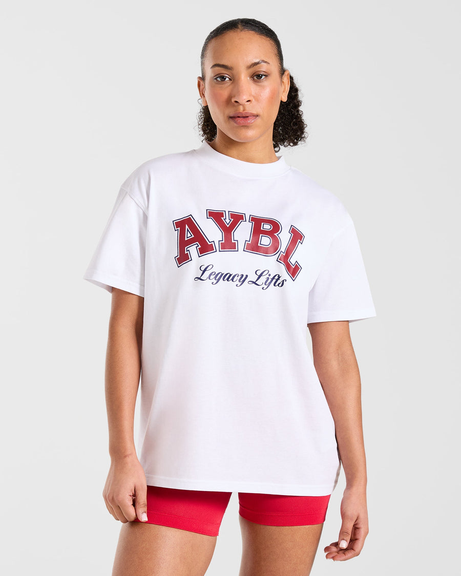 Legacy Lifts Oversized T Shirt - White