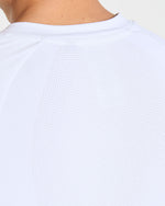 Attain Seamless Long Sleeve T Shirt - Storm Blanc