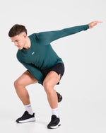Attain Seamless Long Sleeve T Shirt - Pine Forest