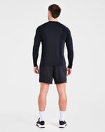 Attain Seamless Long Sleeve T Shirt - Noir