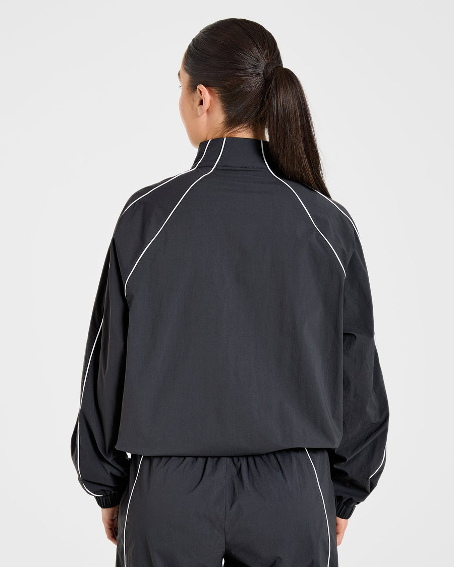 Retro Track Jacket - Noir