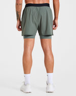 Signature 2 in 1 Shorts - Deep Olive