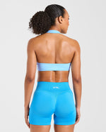 Essential Halterneck Sports Bra - Vibrant Bleu