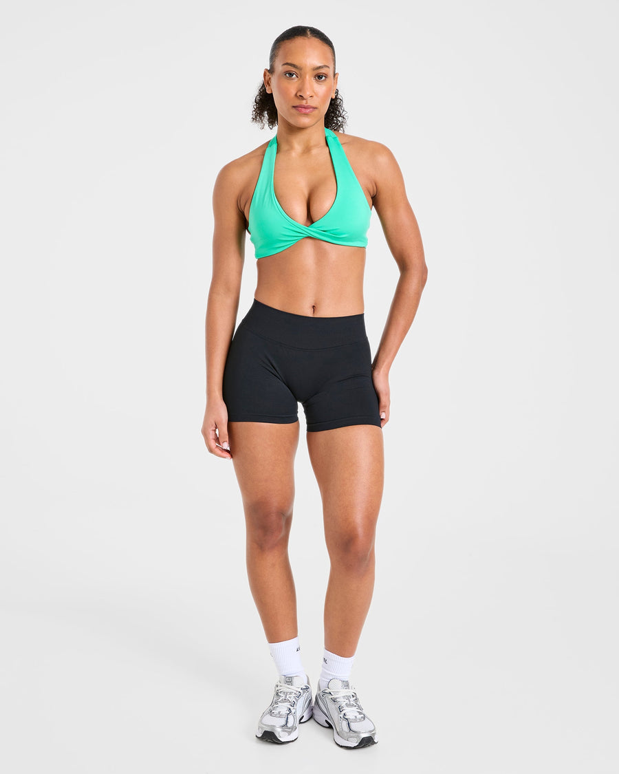 Essential Halterneck Sports Bra - Mint Vert