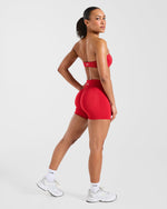 Essential Bandeau Sports Bra - Raspberry