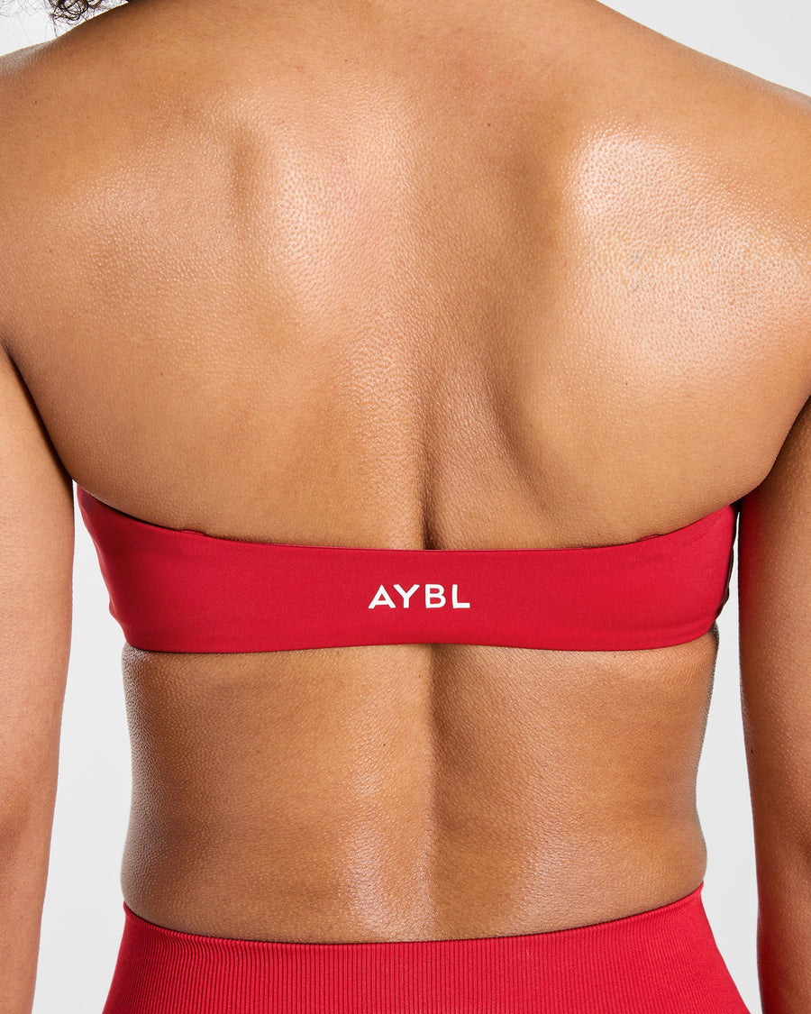Essential Bandeau Sports Bra - Raspberry