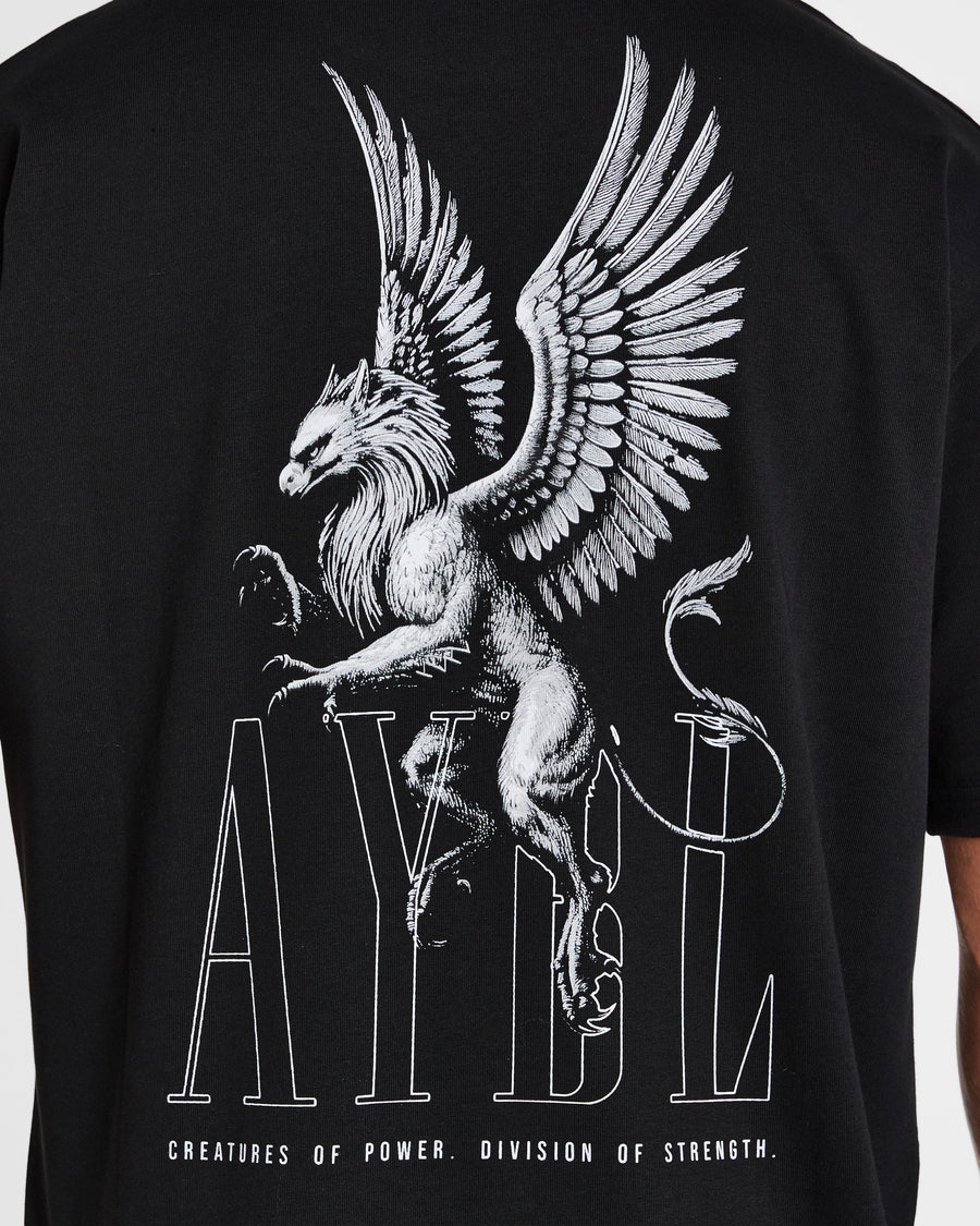 Creatures Of Power Oversized T Shirt - Noir