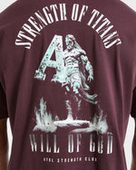 Strength Of Titans Oversized T Shirt - Smoke Berry