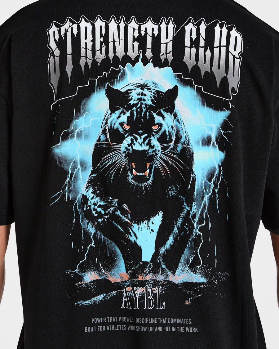 Hunt Your Goals Oversized T Shirt - Noir