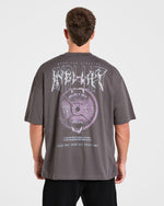 Doberman Strength Oversized T Shirt - Storm Gris