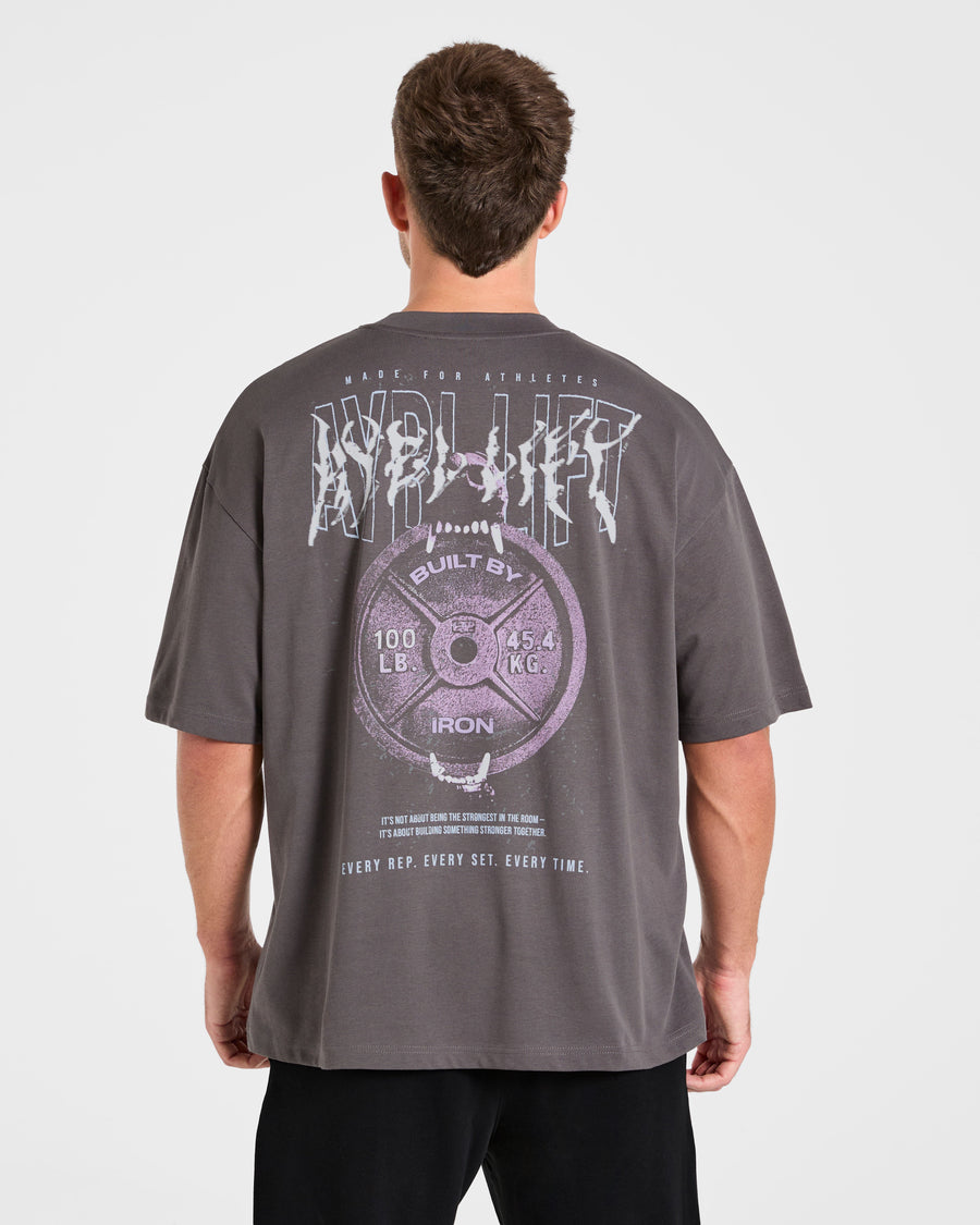 Doberman Strength Oversized T Shirt - Storm Gris