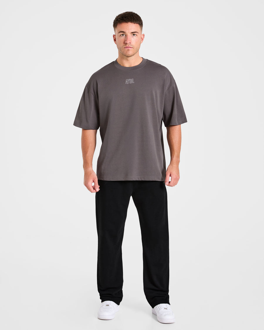 Doberman Strength Oversized T Shirt - Storm Gris