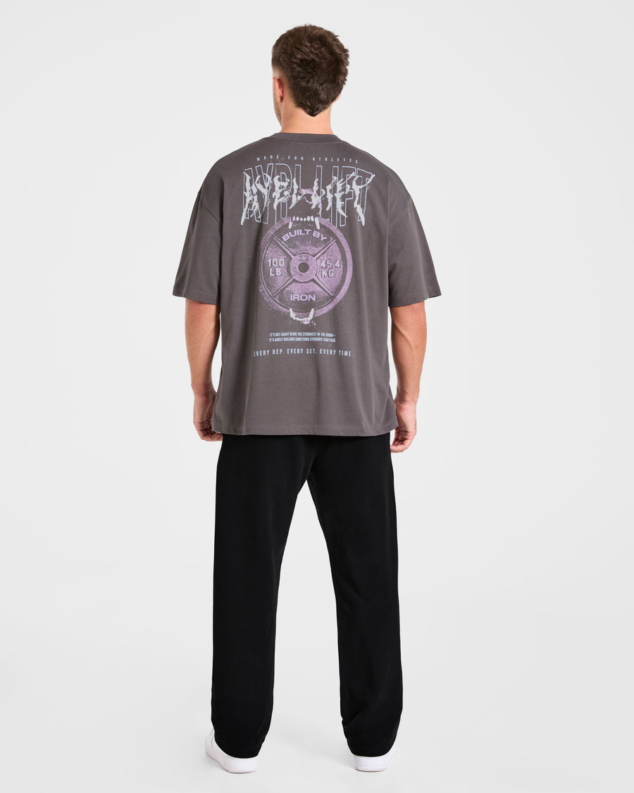 Doberman Strength Oversized T Shirt - Storm Gris