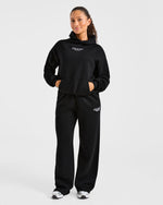 Sports Collective Oversized Straight Leg Joggers - Noir