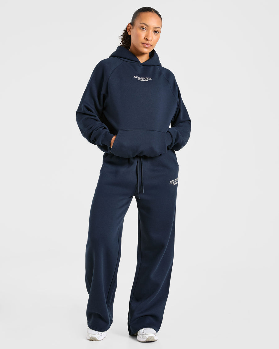Sports Collective Oversized Hoodie - True Navy