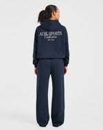 Sports Collective Oversized Hoodie - True Navy