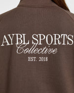 Sports Collective Oversized 1/4 Zip Pullover - Marron