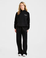 Sports Collective Oversized 1/4 Zip Pullover - Noir