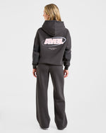 Sports Essentials Oversized Hoodie - Charcoal/Rose