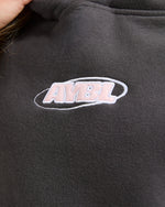 Sports Essentials Oversized Hoodie - Charcoal/Rose