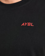 Essential Oversized Graphic Tank - Noir/Rouge
