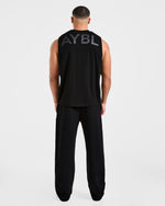 Essential Oversized Graphic Tank - Noir