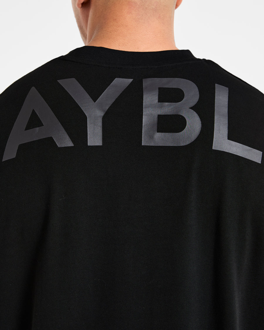 Essential Oversized Graphic Tank - Noir