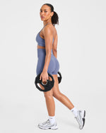 Empower Seamless Shorts - Slate Bleu