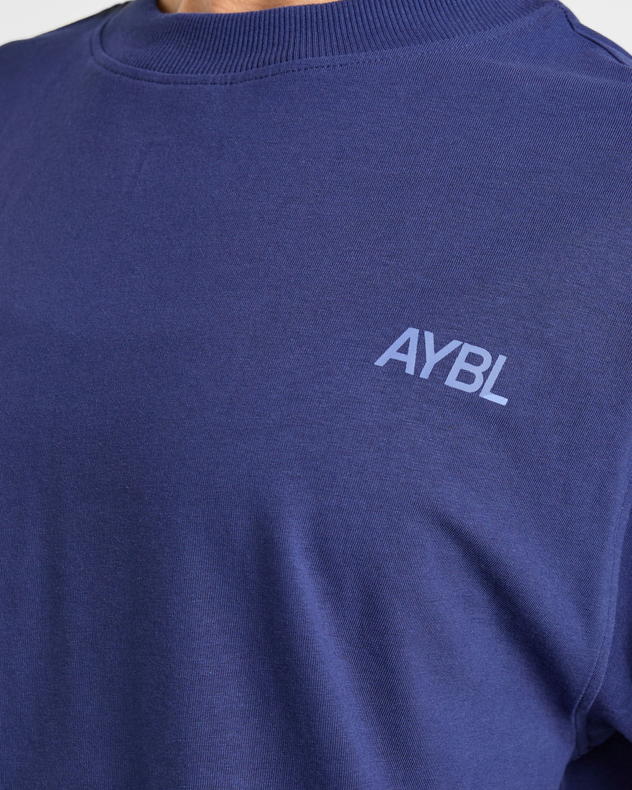 Sport Society Oversized T Shirt - Muted Navy