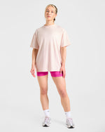 Varsity Dept. Oversized T Shirt - Rose