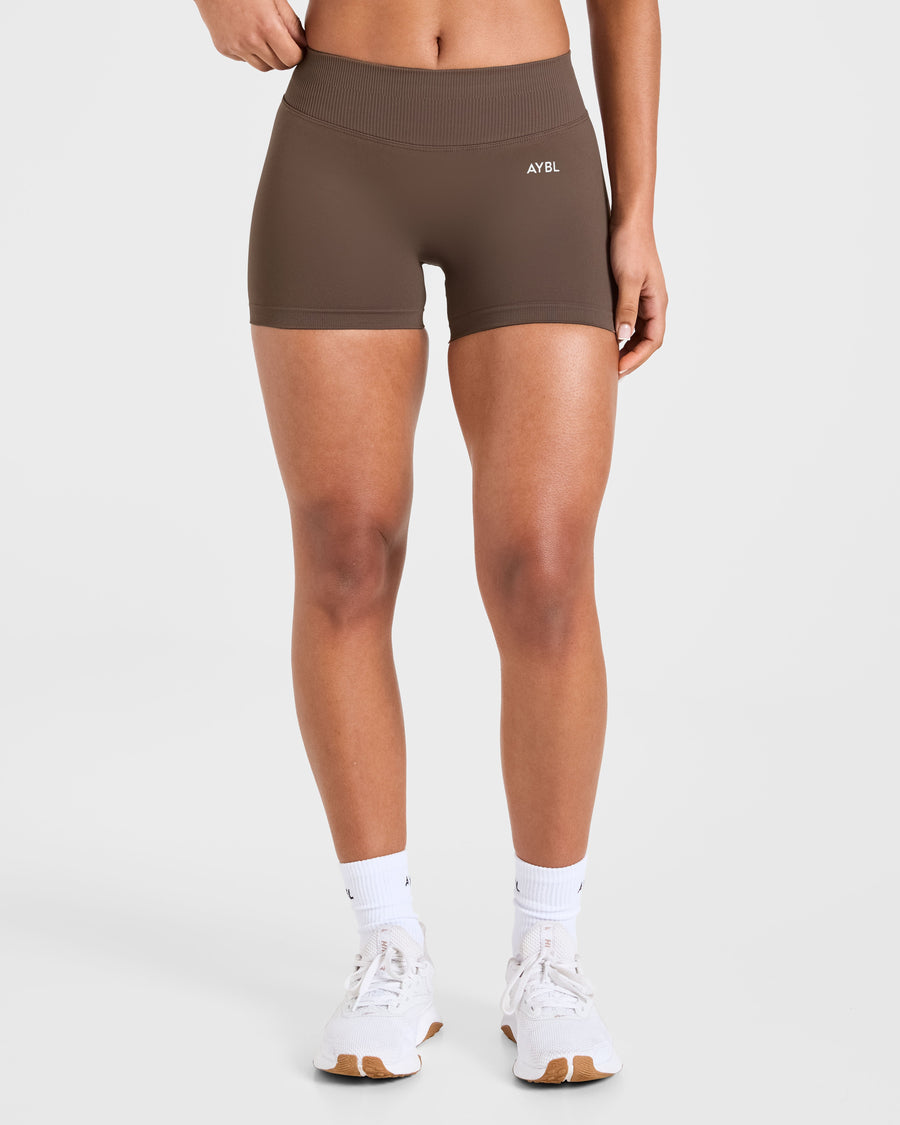 Enhance Seamless Shorts | 3.5" - Marron