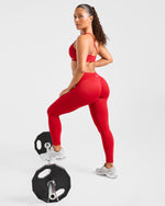 Enhance Seamless One Shoulder Sports Bra - Rouge
