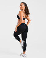 Enhance Seamless One Shoulder Sports Bra - Noir